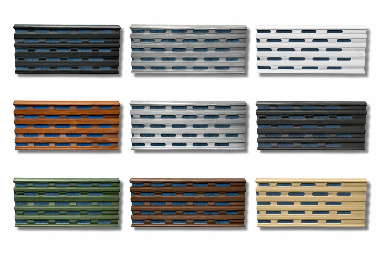 Air acoustic barrier panels